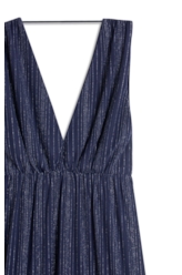 Tule Lux v Neck Longo Dark Navy
