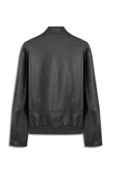 Vegan Leather Golf Rider Bomber Grafite
