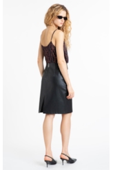Vegan Leather Pencil Skit Preto