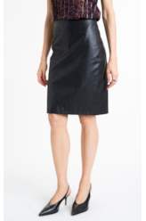 Vegan Leather Pencil Skit Preto