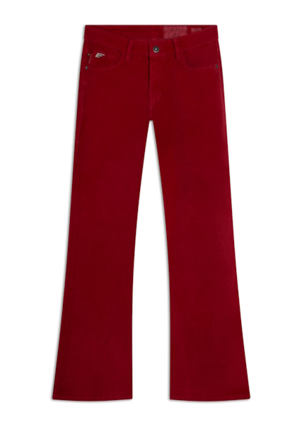 Veludo Elastic Flare e Asa Cereja