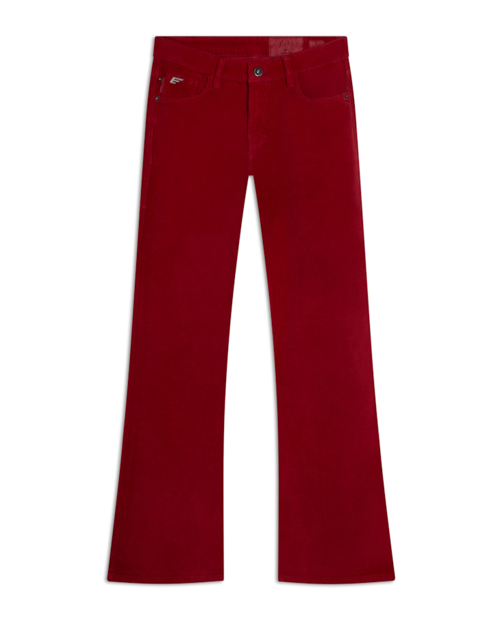 Veludo Elastic Flare e Asa Cereja