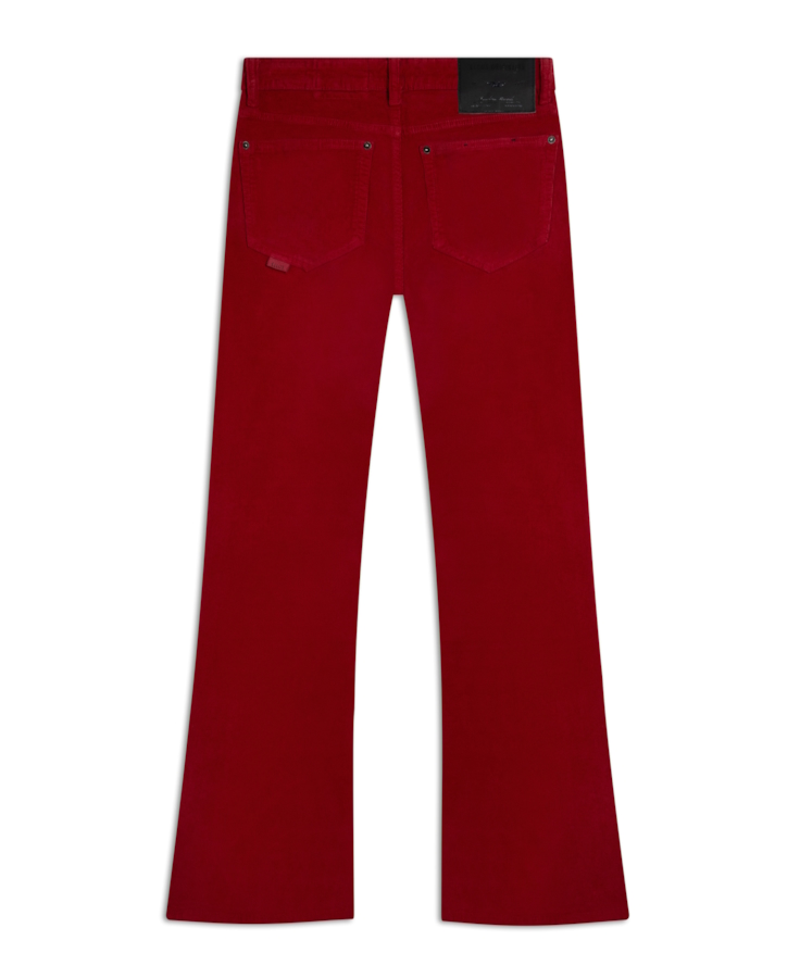 Veludo Elastic Flare e Asa Cereja