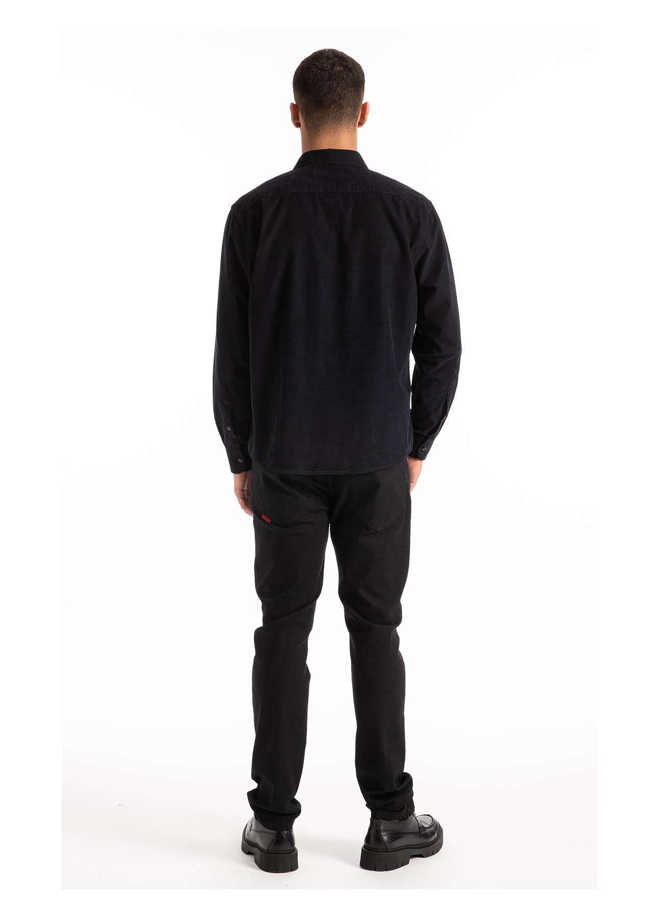 Velvet Ribbed Classic Xangai Dark Navy