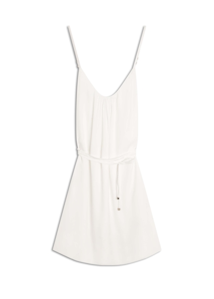 Vestido Acetinado Cross Body Branco
