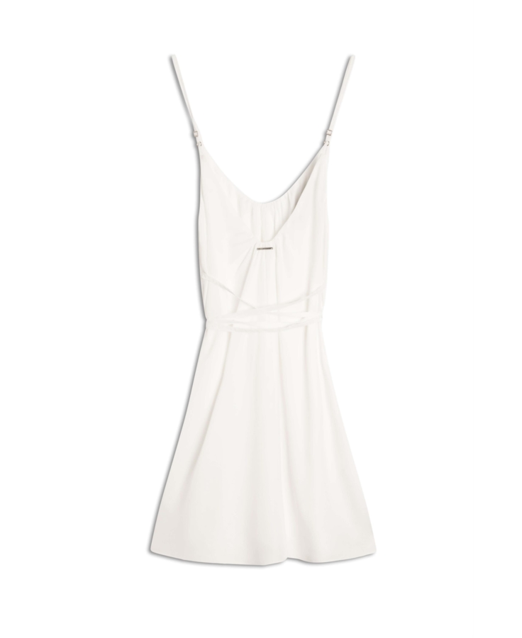Vestido Acetinado Cross Body Branco