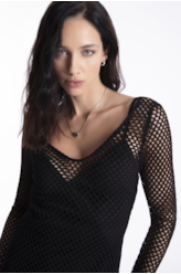 Vestido Aranha Long Ellus Preto