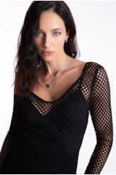 Vestido Aranha Long Ellus Preto
