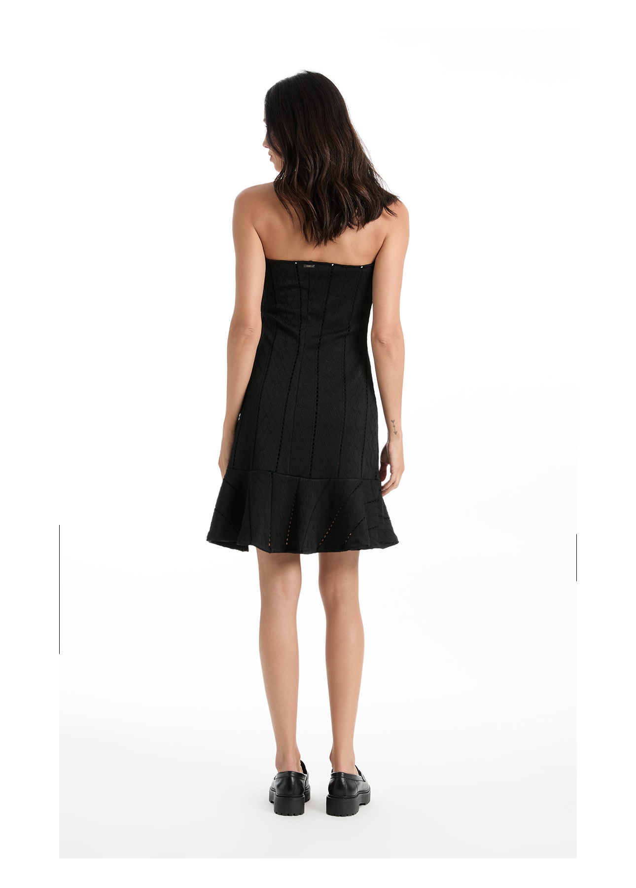 Vestido Bandage Dress Ruflle Preto