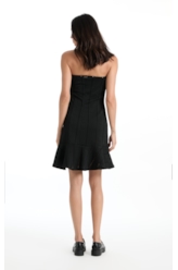 Vestido Bandage Dress Ruflle Preto
