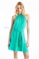 Vestido Beta Sleeveless Ellus Verde Agua