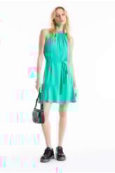 Vestido Beta Sleeveless Ellus Verde Agua
