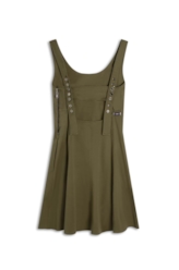 Vestido Broken Ilhos Verde Militar