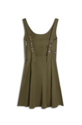 Vestido Broken Ilhos Verde Militar