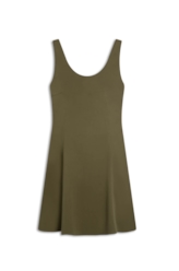 Vestido Broken Ilhos Verde Militar