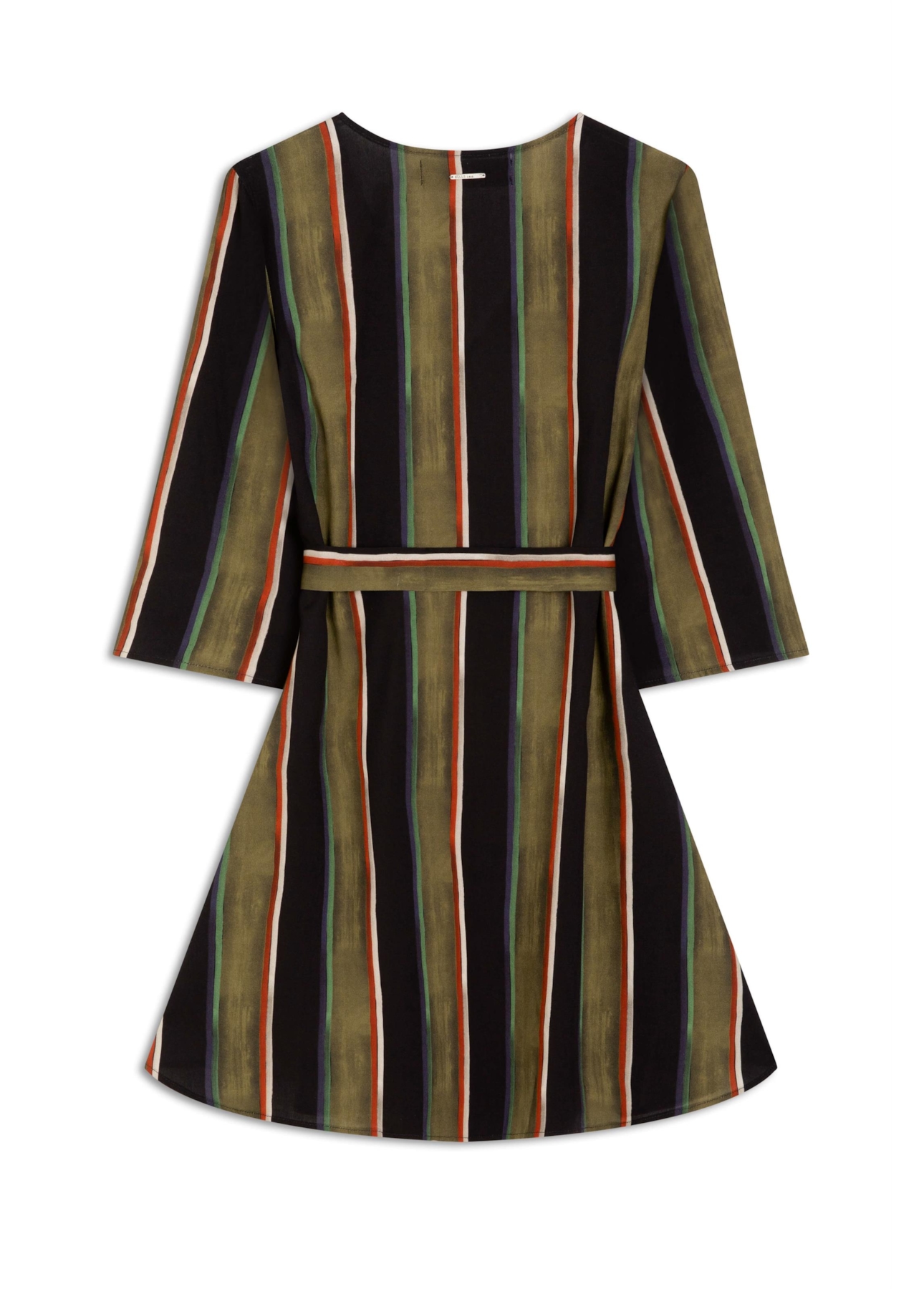 Vestido Brush Evase Sino Musgo