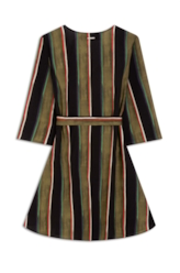 Vestido Brush Evase Sino Musgo