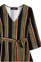 Vestido Brush Evase Sino Musgo
