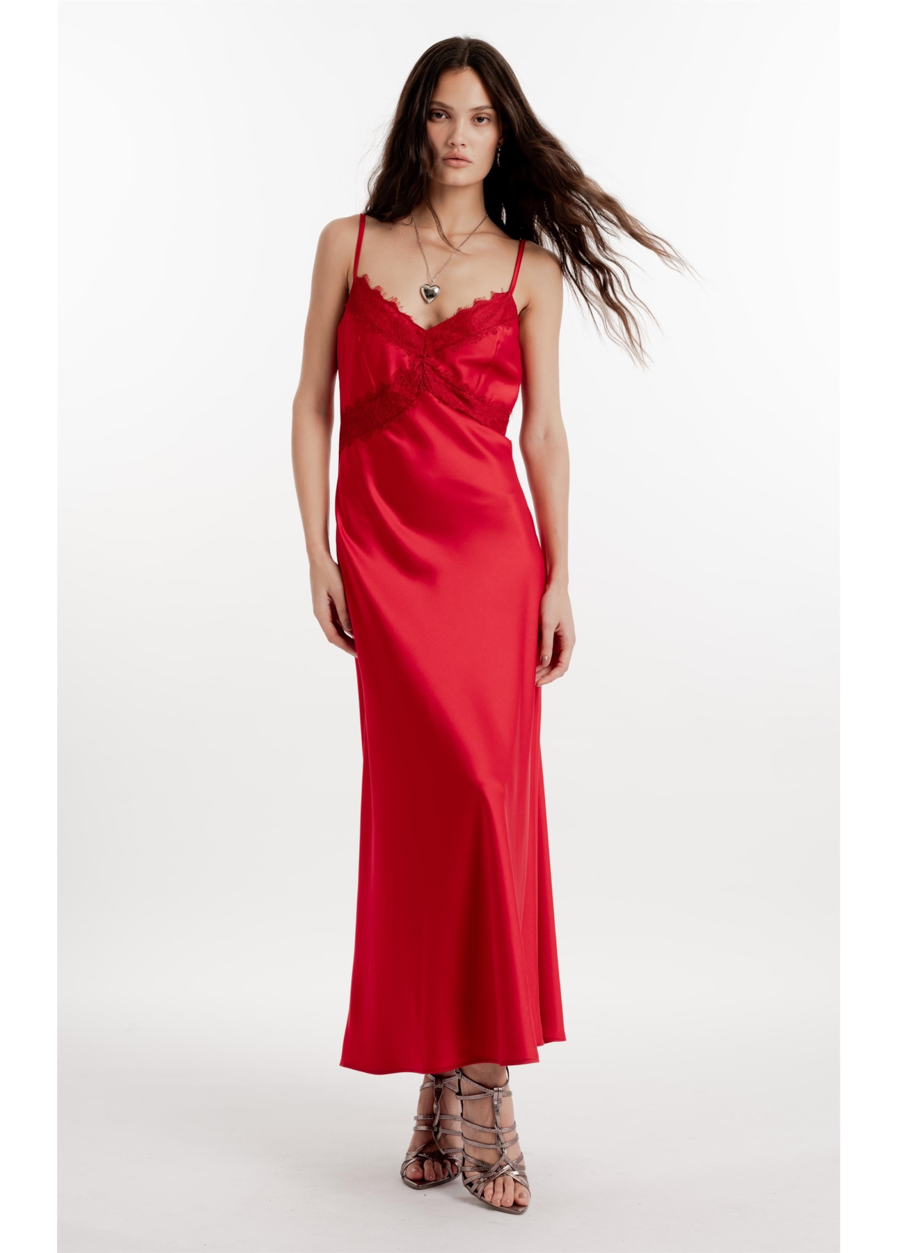 Vestido Cetim Passione Vermelho
