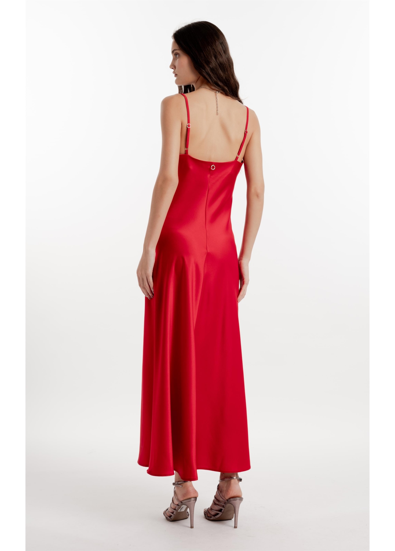 Vestido Cetim Passione Vermelho