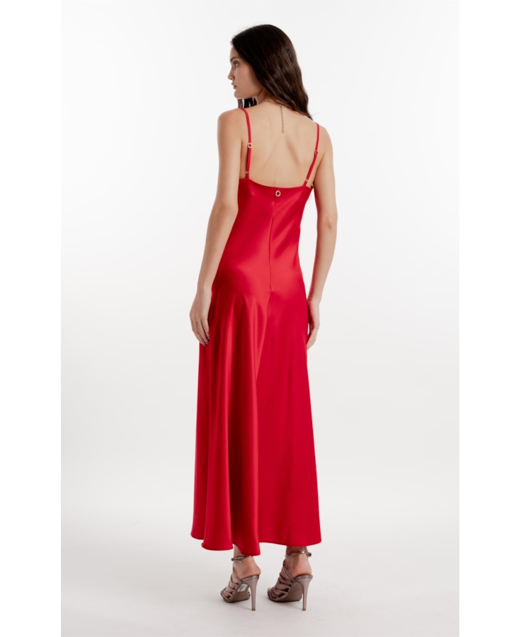 Vestido Cetim Passione Vermelho