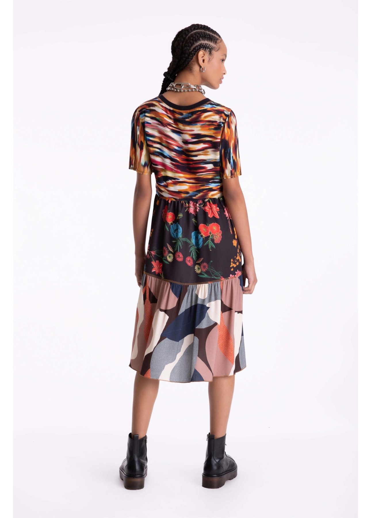 Vestido Chalis Mix Paint Estampado