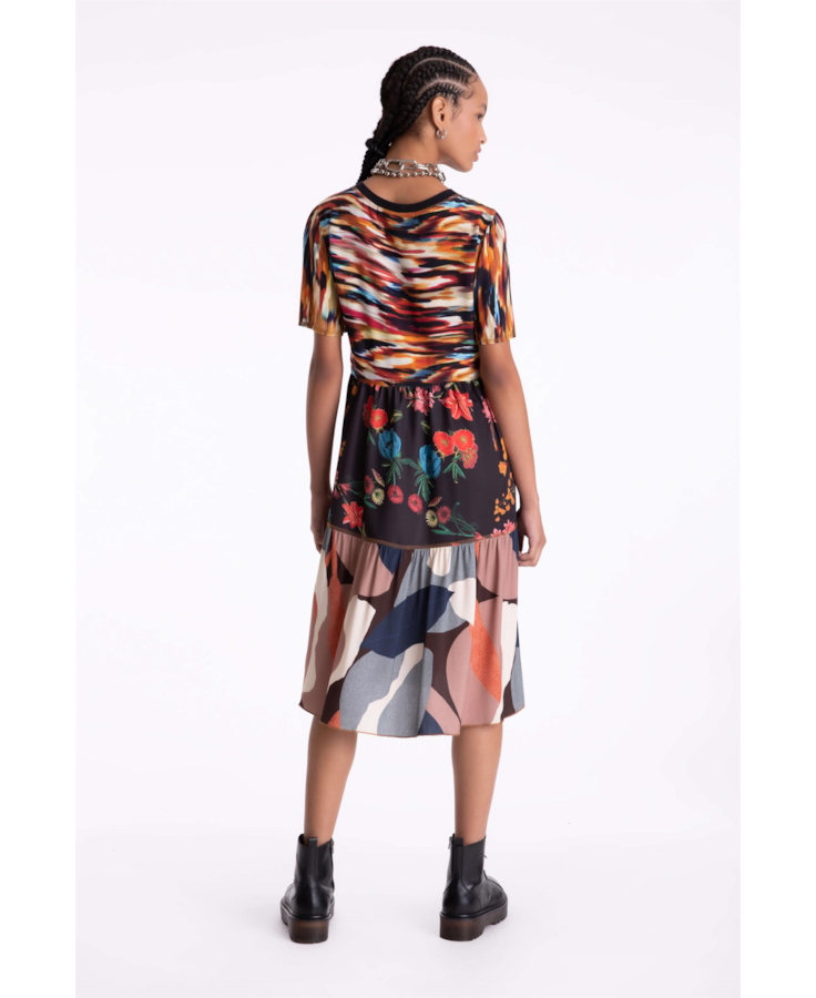 Vestido Chalis Mix Paint Estampado