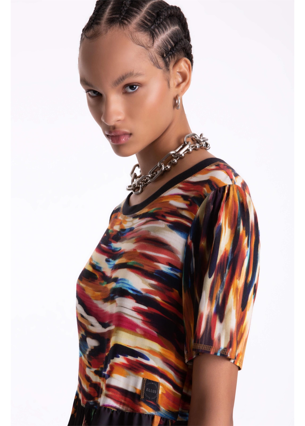 Vestido Chalis Mix Paint Estampado