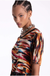 Vestido Chalis Mix Paint Estampado