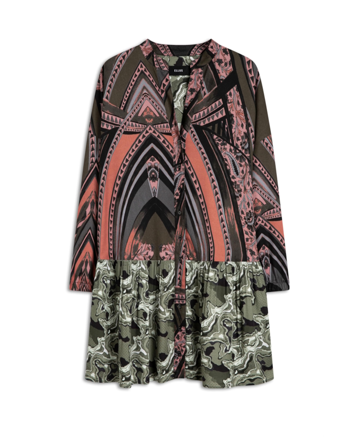 Vestido Chemise Maicha Geometrica Padrao 1