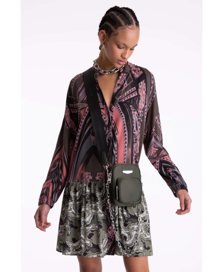 Vestido Chemise Maicha Geometrica Padrao 1