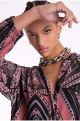 Vestido Chemise Maicha Geometrica Padrao 1