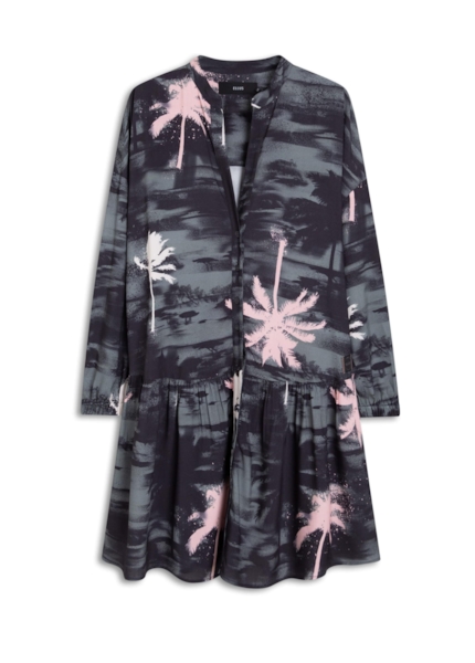 Vestido Chemise Ruffle Verde Claro