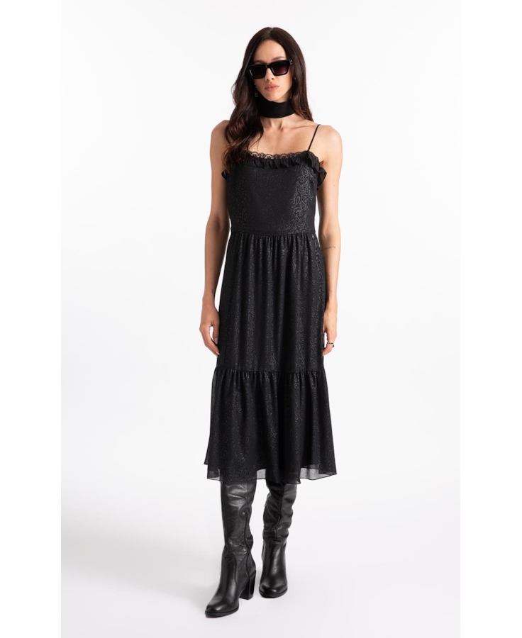 Vestido Chiffon Pasley Preto