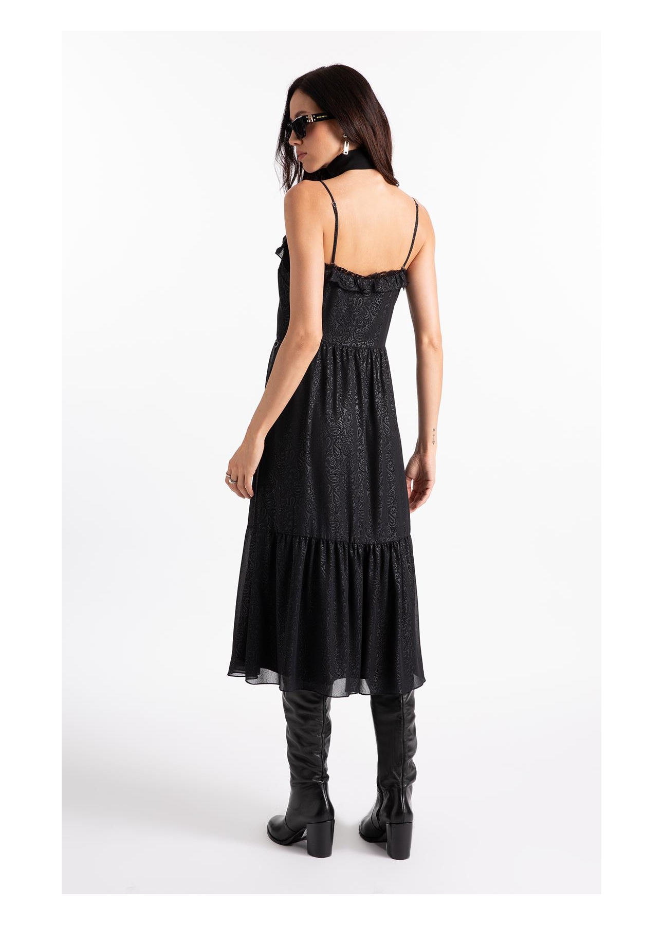Vestido Chiffon Pasley Preto