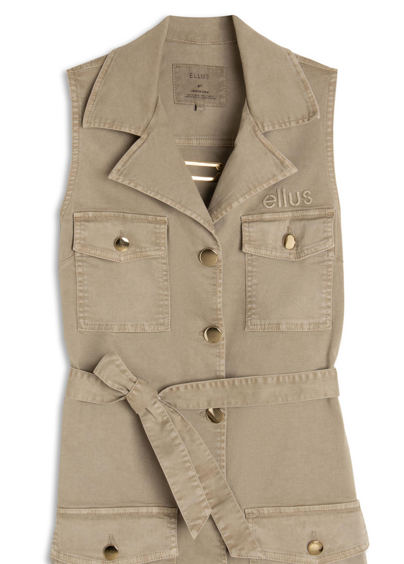 Vestido Color Twill Power  Cargo Nude