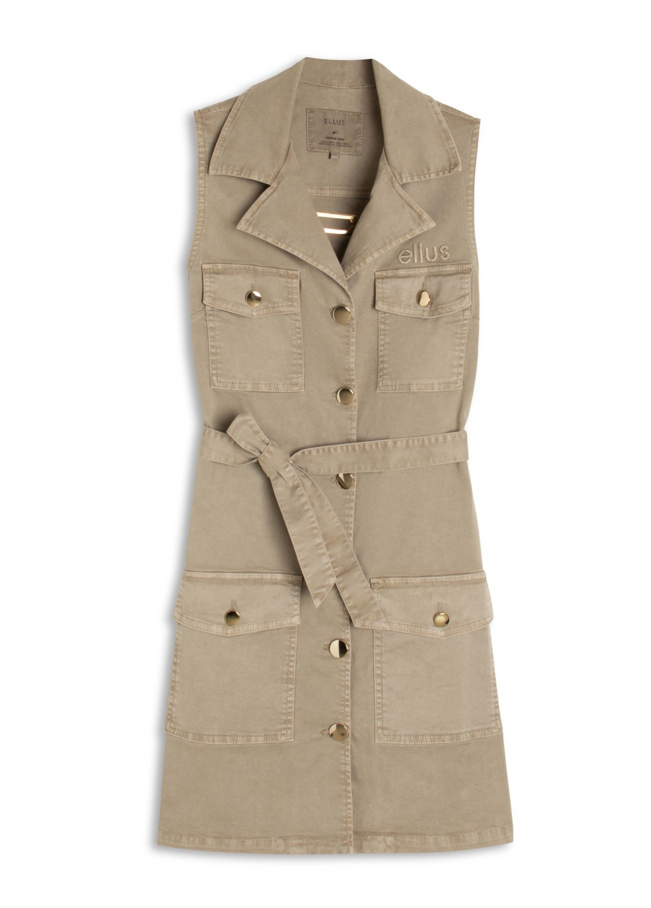 Vestido Color Twill Power  Cargo Nude