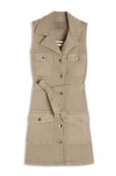 Vestido Color Twill Power  Cargo Nude
