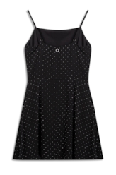 Vestido Crepe Strass Sleevless Preto