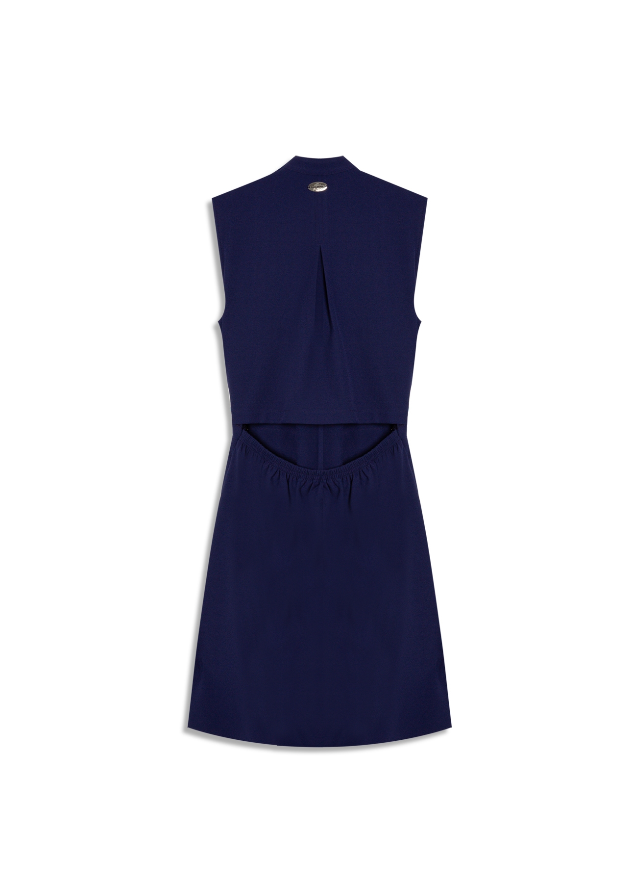 Vestido Crepe Way Chemise Buttons Dark Navy