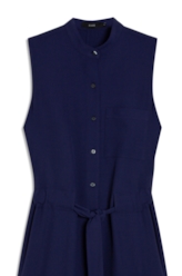 Vestido Crepe Way Chemise Buttons Dark Navy