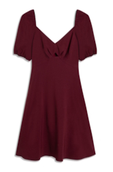 Vestido Crepe Way Puff Vinho