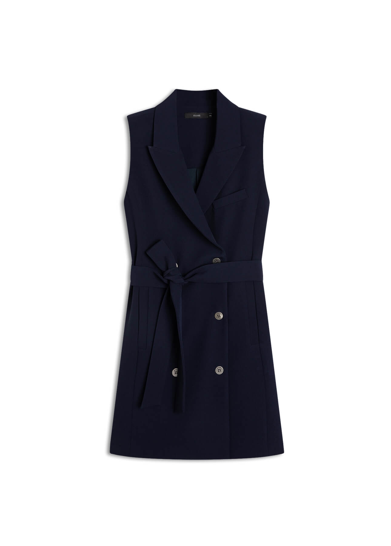 Vestido Crepe Way Vest Like Dark Navy