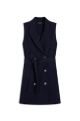 Vestido Crepe Way Vest Like Dark Navy