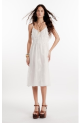 Vestido Crinkle Aira Strappy Midi Off White