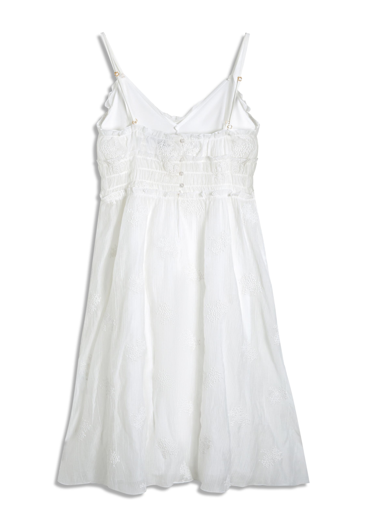 Vestido Crinkle Aira Strappy Midi Off White