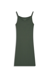 Vestido Cursive Rib Dress Verde Army