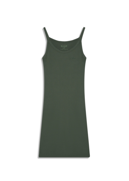 Vestido Cursive Rib Dress Verde Army