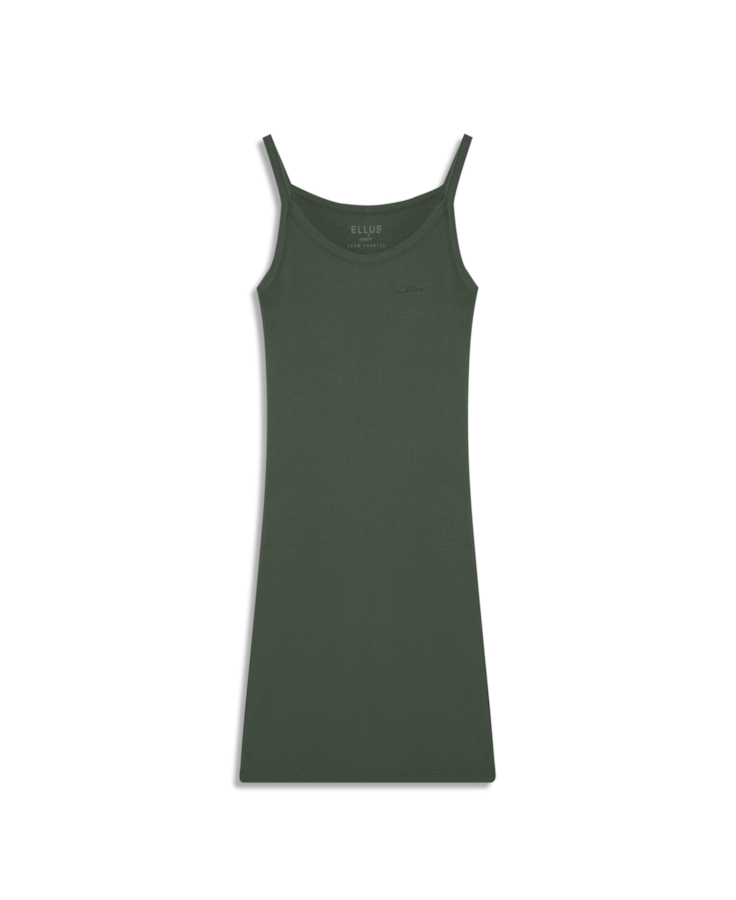 Vestido Cursive Rib Dress Verde Army