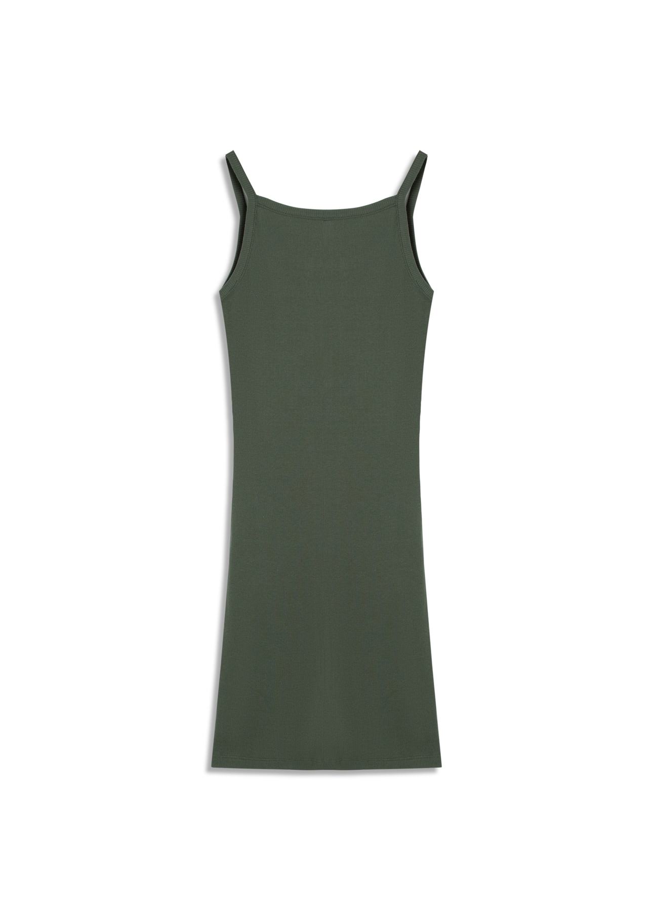 Vestido Cursive Rib Dress Verde Army